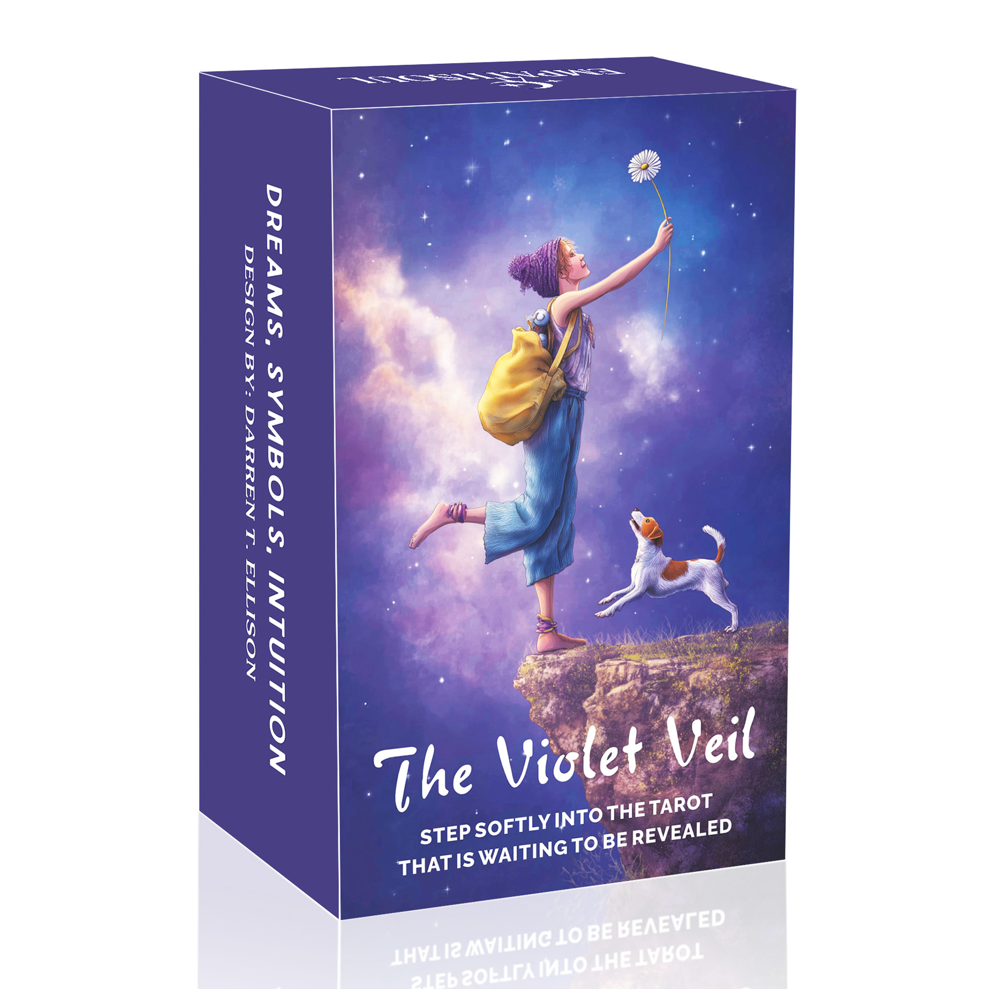 Tarot Cards Deck With Guidebook - Zestaw Tarota Violet Veil, 78 kart,