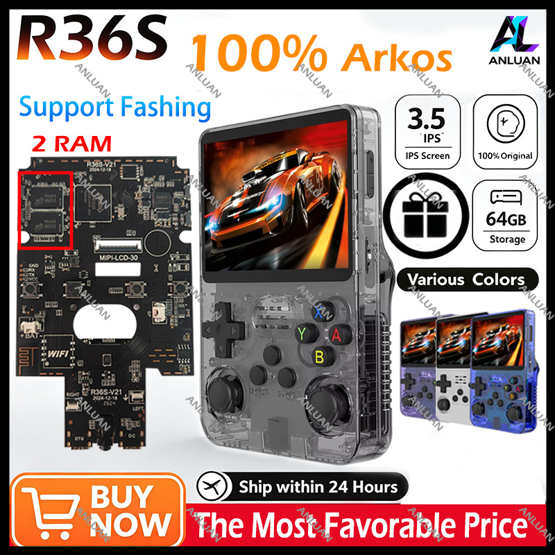 Retro Handheld Game Console R36S - Oryginalny przenośny odtwarzacz gier R36S w
