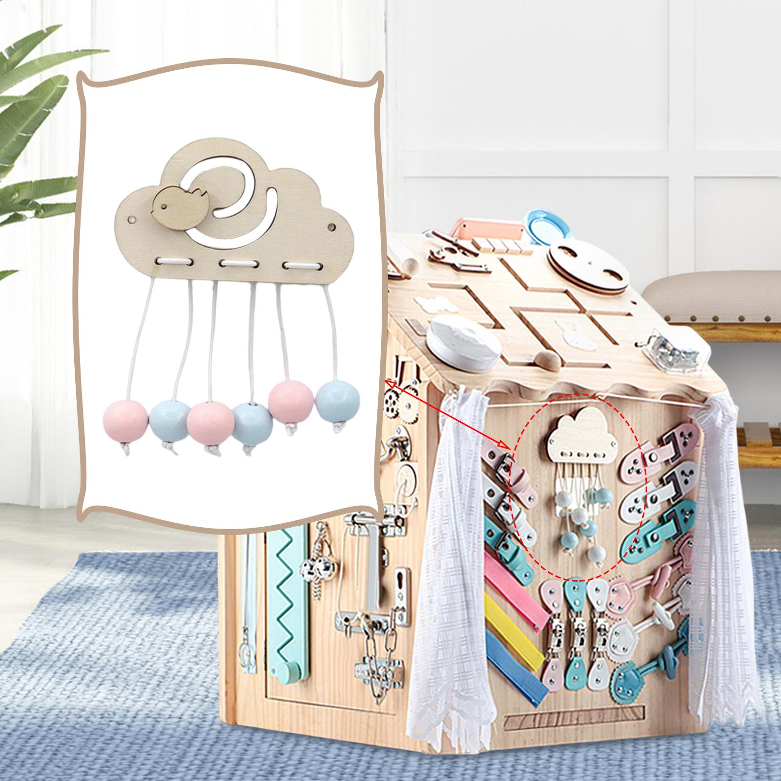 Montessori Wooden Busy Board Toddler - Materiały do tablicy sensorycznej Montessori, drewniane