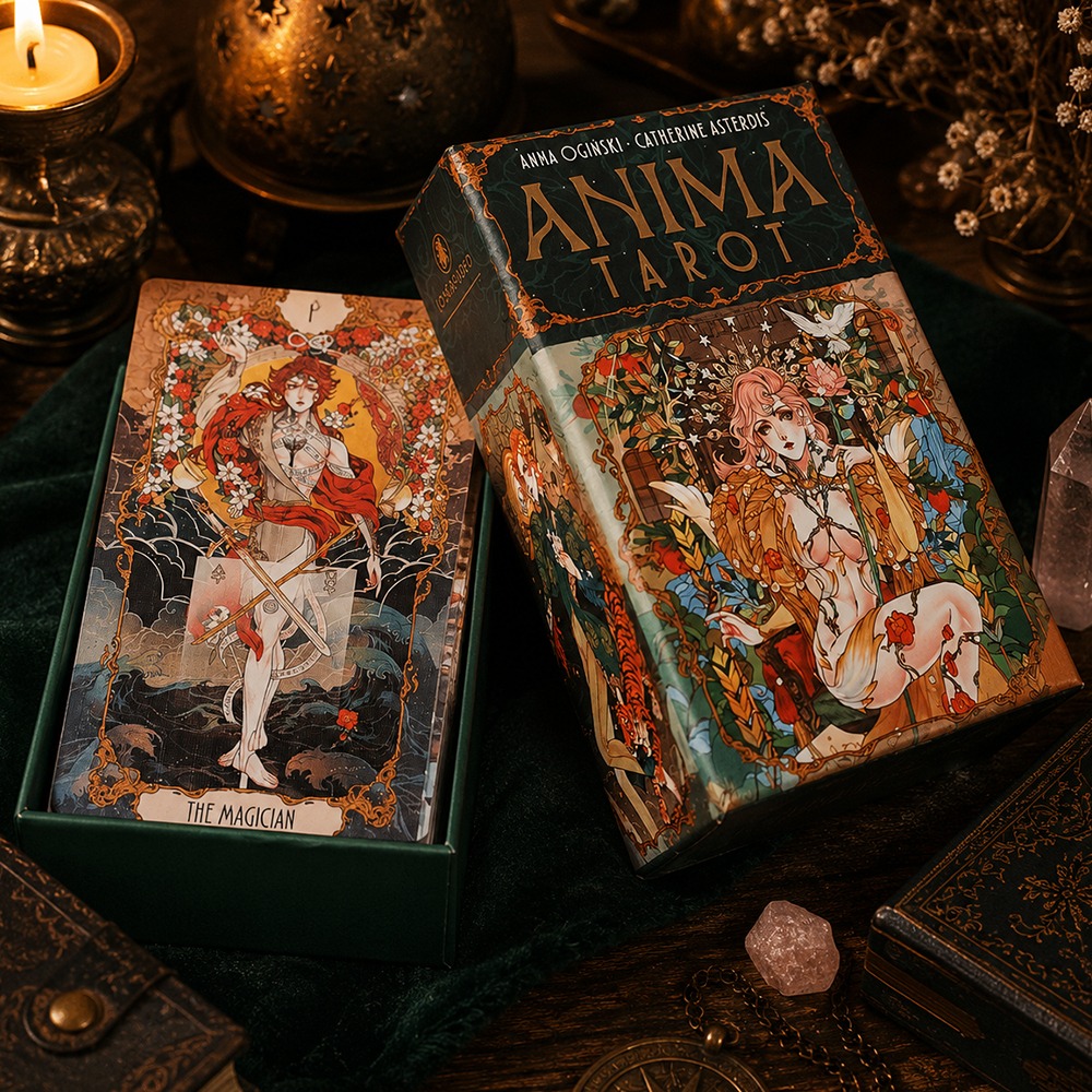 Tarot Cards Deck With Guidebook - Karty Tarota Art Nouveau z podwójnym