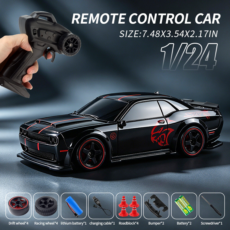 Rc Drift Car 1 24 Scale 4Wd - Samochód zdalnie sterowany, skala 1:24, 2,4