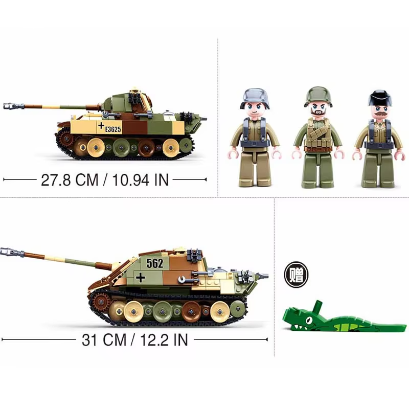 725 elementów Klocki konstrukc – Lego Compatible Military Tank recenzja i cena