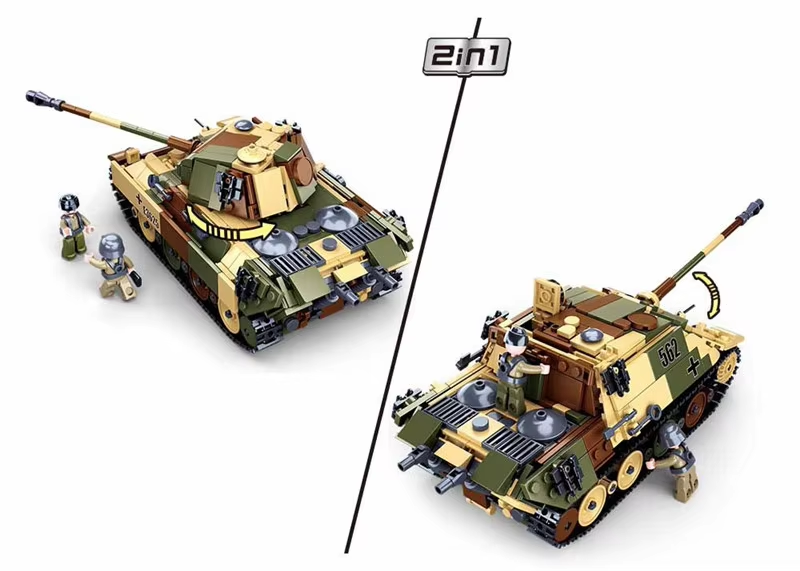 725 elementów Klocki konstrukc – Lego Compatible Military Tank recenzja i cena