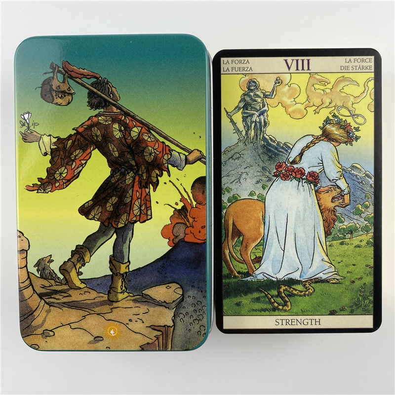 Metal Box Gilded Edition Back  – Tarot Cards Deck With Guidebook recenzja i cena